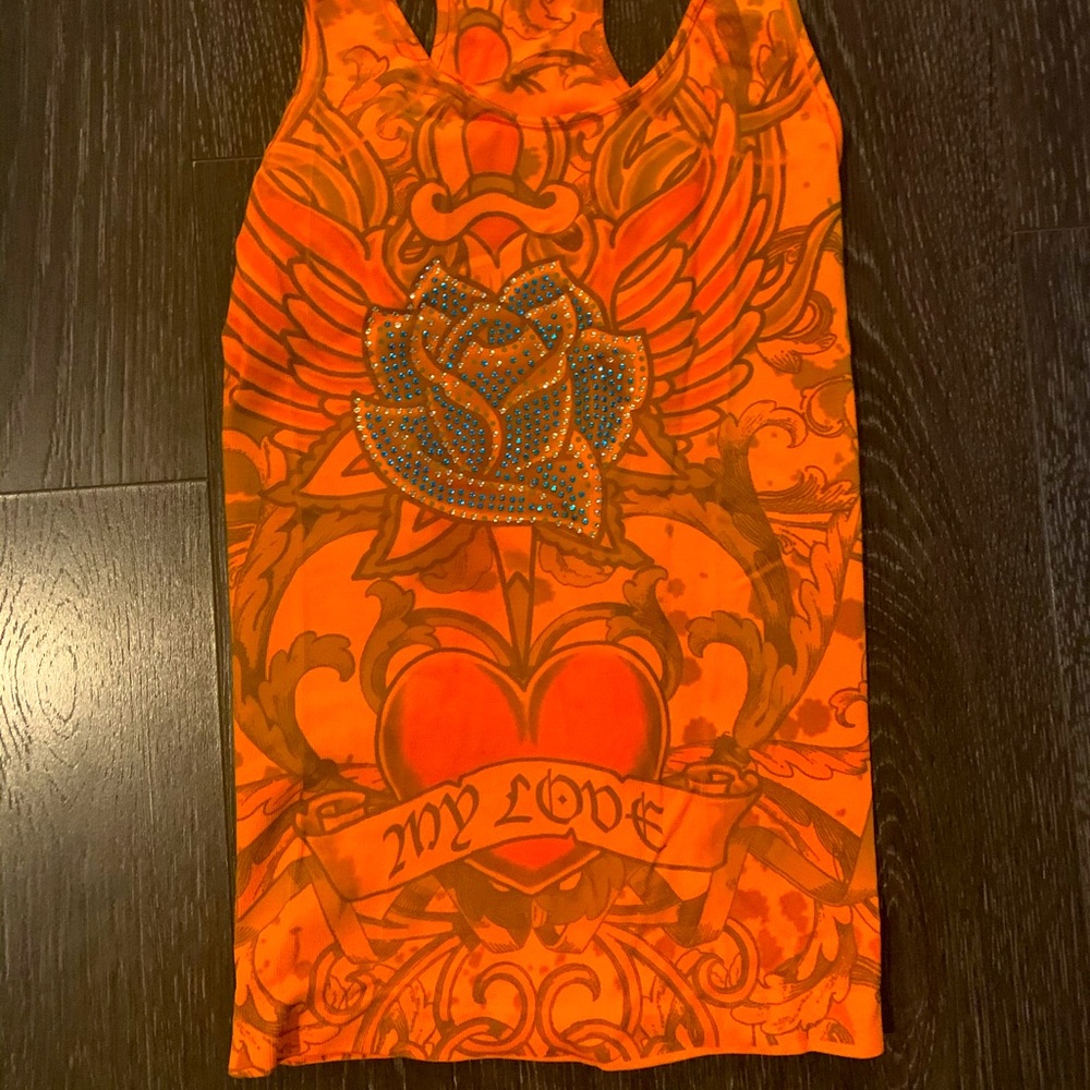 Love tank top with crystals
